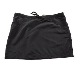 L.L. Bean Skirt Supplex Nylon Athletic Hiking Large Black Gorpcore Outdoor Trail
